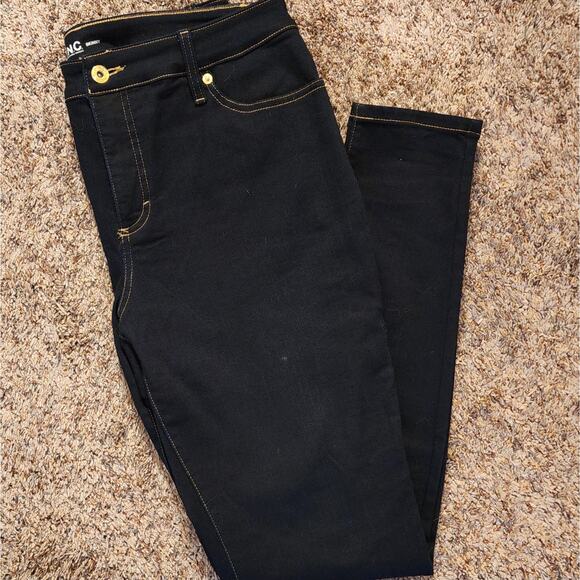 INC Intl Concepts Skinny Jeans 12/31 Dark Indigo Boot-Ready Edgy EUC - Picture 4 of 7
